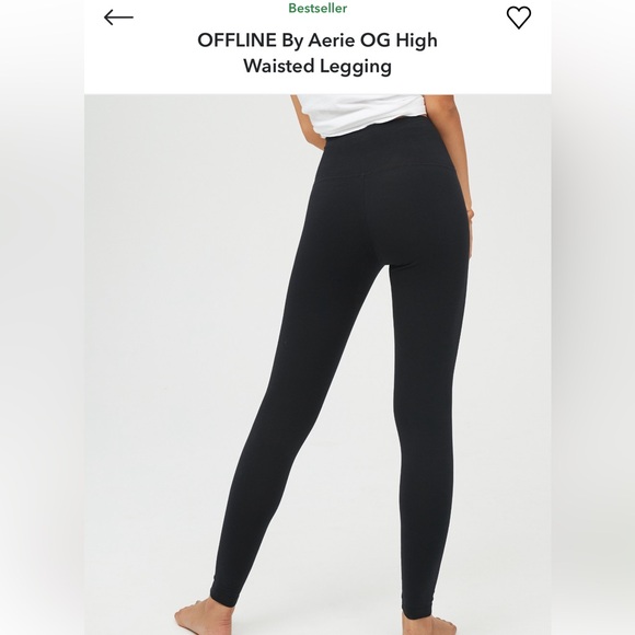 Aerie OFFLINE OG High-Waisted Black Leggings XS - Picture 4 of 9